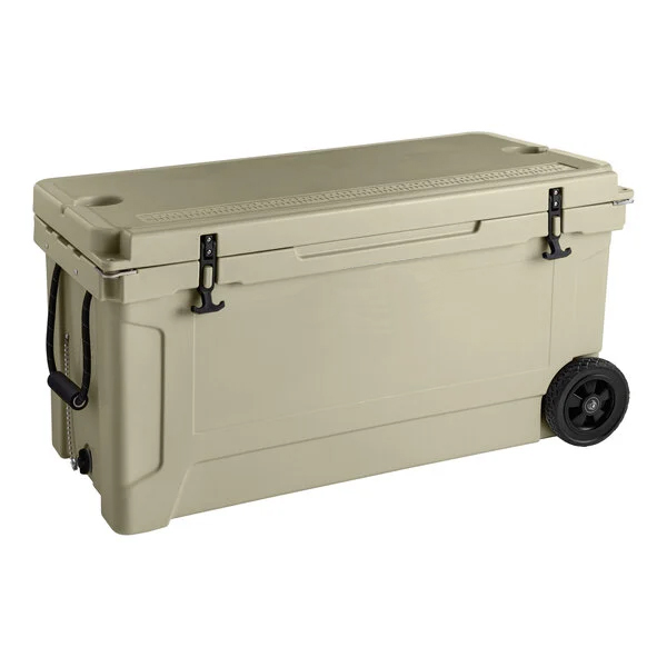 65 QT. MARINE COOLER Tan w/Wheels